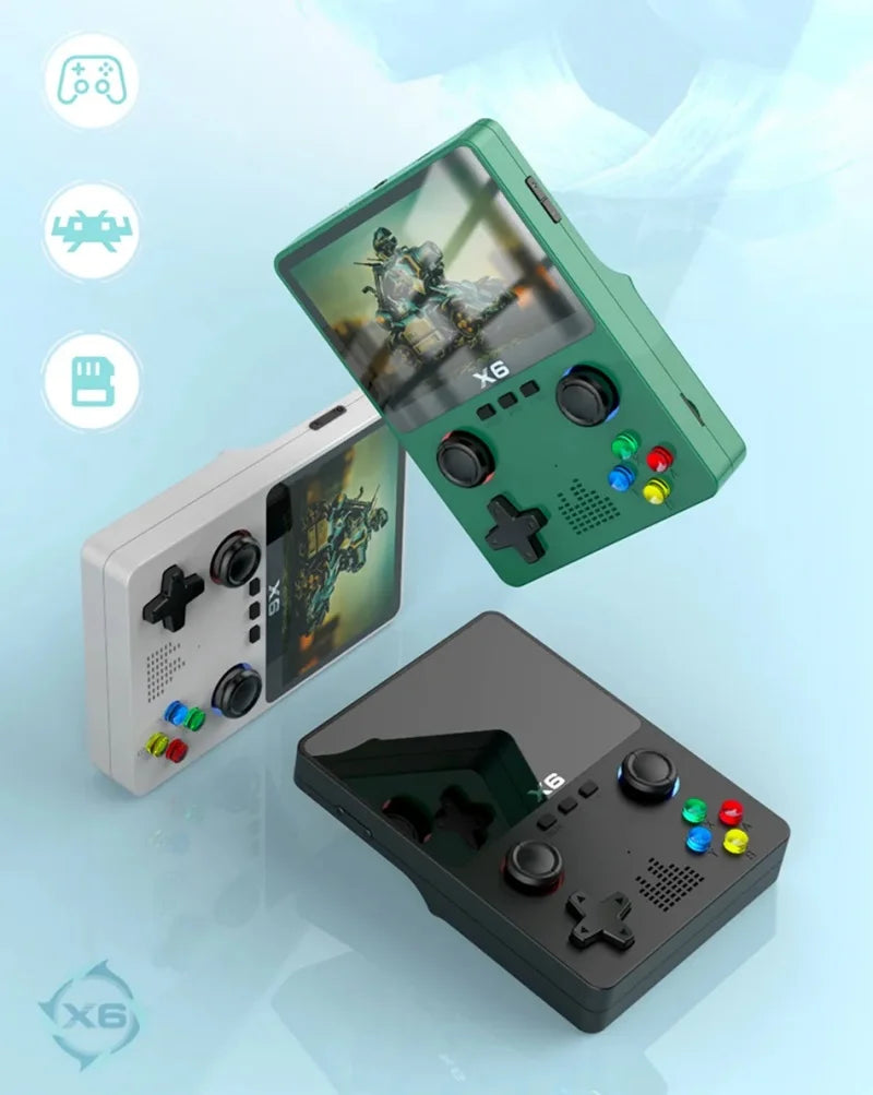 NEUER X6 3.5Inch IPS GAMEKONSOLE LINUX Screen Handheld Game Player