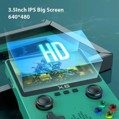 NEUER X6 3.5Inch IPS GAMEKONSOLE LINUX Screen Handheld Game Player