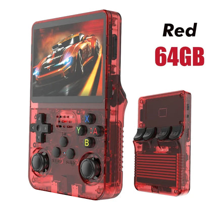 Open Source R36S Retro Handheld Videospielkonsole Linux System 3,5 Zoll IPS Bildschirm Tragbarer Taschen-Videoplayer 64 GB 128G Spiele